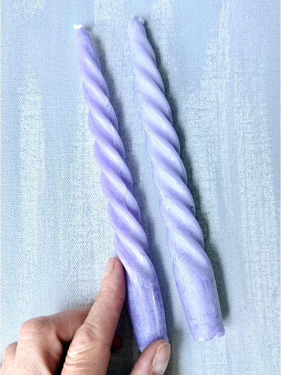 Other - Acute Designs Handmade Lavender Twisted Soy Blend Taper Candles Set of 2
